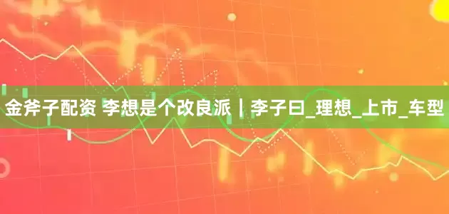 金斧子配资 李想是个改良派｜李子曰_理想_上市_车型